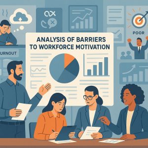 نمودار مدل فرهنگ سازمانی و نوآوری در پژوهش EJMBE 2024؛ نمایش اثر مأموریت، سازگاری و انسجام سازمانی بر عملکرد نوآورانه کارکنان بر پایهٔ مدل دینیسون و تحلیل معادلات ساختاری (SEM).