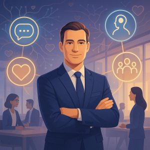 توسعه هوش هیجانی در رهبران کسبوکار بر اساس مدل گلمن و یافتههای سالوی و مایر، نشاندهنده از خودآگاهی تا مدیریت روابط برای افزایش عملکرد و ارتباط انسانی در سازمانهای مدرن است.